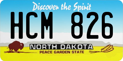 ND license plate HCM826