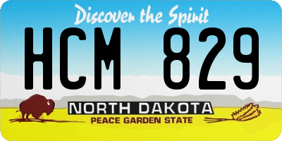 ND license plate HCM829