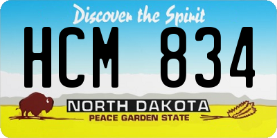 ND license plate HCM834