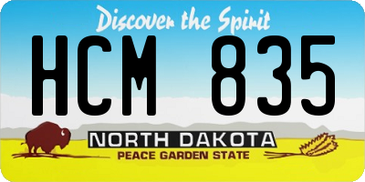 ND license plate HCM835