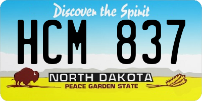 ND license plate HCM837