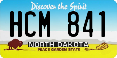 ND license plate HCM841