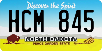 ND license plate HCM845