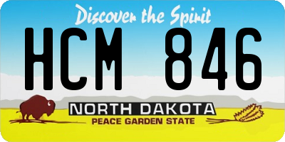 ND license plate HCM846