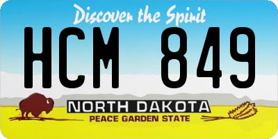 ND license plate HCM849