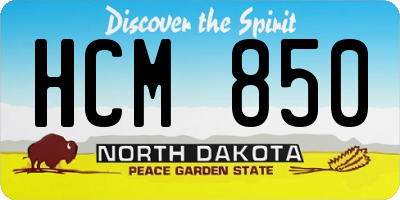 ND license plate HCM850