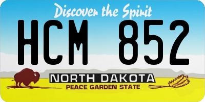 ND license plate HCM852