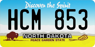 ND license plate HCM853