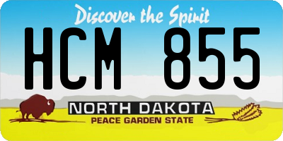 ND license plate HCM855