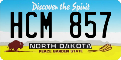 ND license plate HCM857