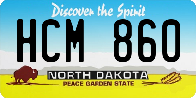 ND license plate HCM860