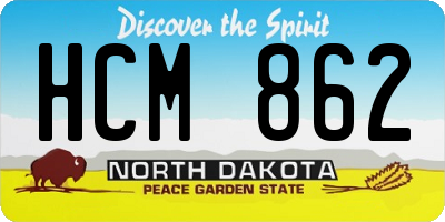 ND license plate HCM862