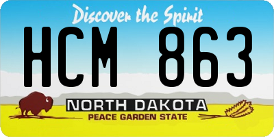 ND license plate HCM863