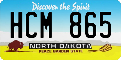 ND license plate HCM865