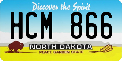 ND license plate HCM866