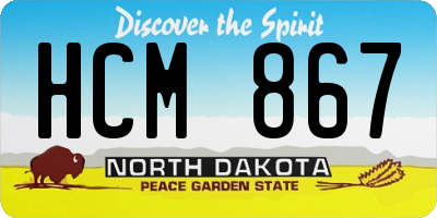 ND license plate HCM867