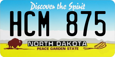 ND license plate HCM875