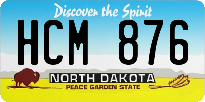 ND license plate HCM876