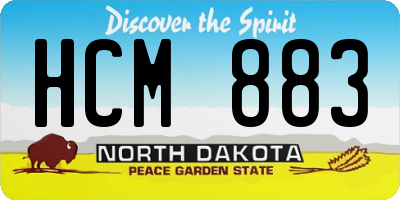 ND license plate HCM883