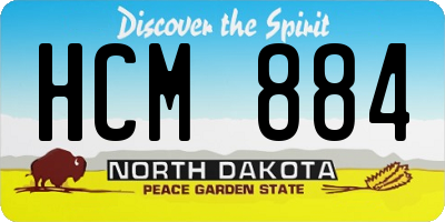 ND license plate HCM884