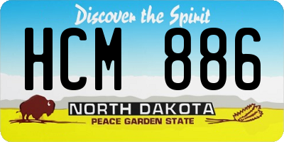 ND license plate HCM886