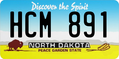 ND license plate HCM891
