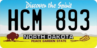 ND license plate HCM893