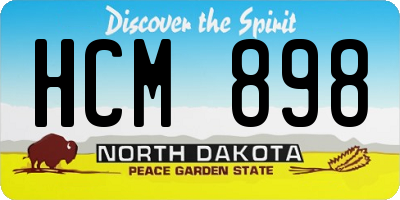 ND license plate HCM898