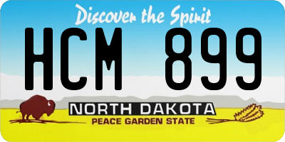 ND license plate HCM899