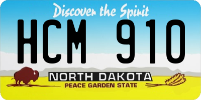 ND license plate HCM910