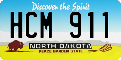 ND license plate HCM911