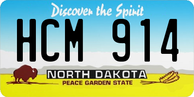 ND license plate HCM914