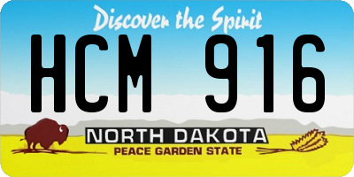 ND license plate HCM916