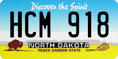 ND license plate HCM918