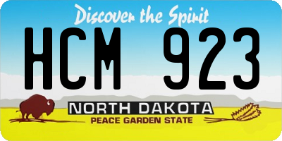 ND license plate HCM923