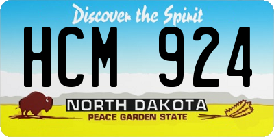 ND license plate HCM924