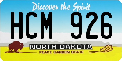 ND license plate HCM926