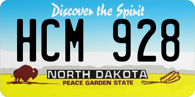 ND license plate HCM928