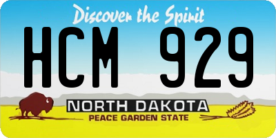 ND license plate HCM929