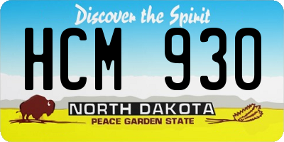 ND license plate HCM930