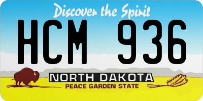 ND license plate HCM936