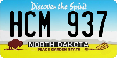 ND license plate HCM937