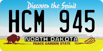ND license plate HCM945
