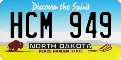 ND license plate HCM949