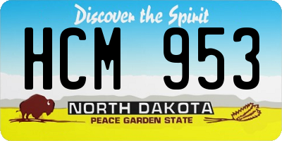 ND license plate HCM953