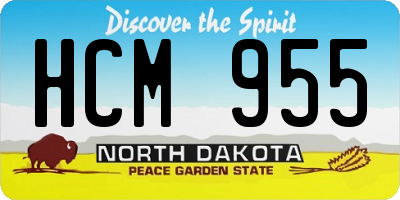 ND license plate HCM955