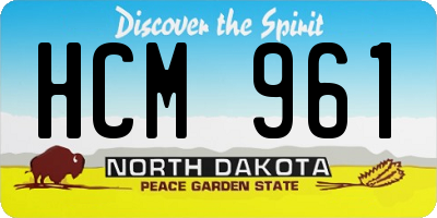 ND license plate HCM961