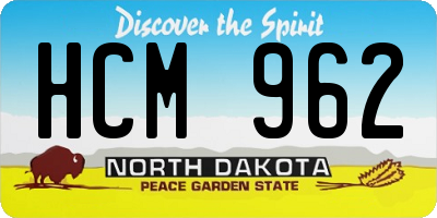 ND license plate HCM962