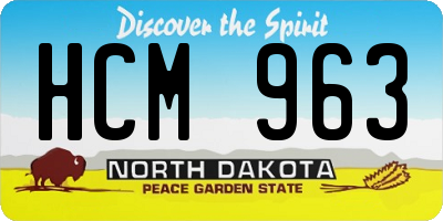 ND license plate HCM963