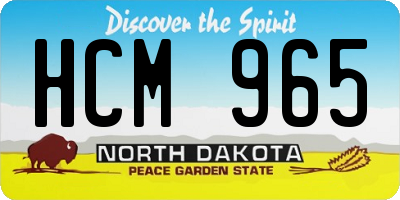 ND license plate HCM965